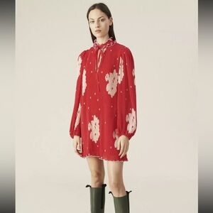 Red Floral Women's Dress